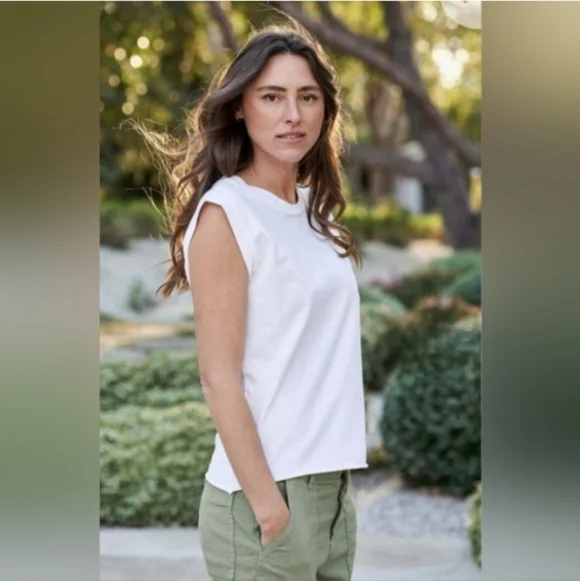 NWOT Frank&Eileen Aiden White Muscle Tee - Picture 1 of 8